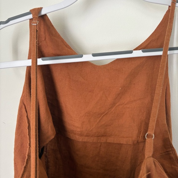 NWOT THREADS by Bed Threads 100% French Flax Linen MIDI dress XL - Picture 9 of 11